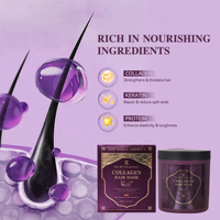 Sérum réparateur capillaire professionnel au collagène et à l'huile d'argan, marque privée, 100 ml, traitement qualité salon pour cheveux crépus 4C