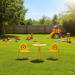 Chaises pliables jaunes Ensembles de meubles de table d'activité de plein air d'enfants pour des activités en plein air d'enfants - Product Image 2