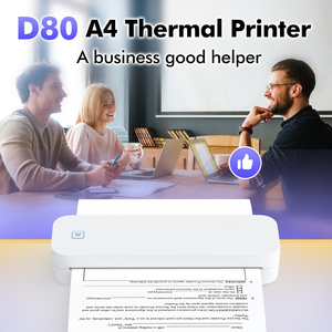 Imprimante thermique sans encre portable A4 pour les propriétaires de petites entreprises et de commerces de détail, imprimante de documents sans fil pour les factures de commande, personnalisable - Product Image 6