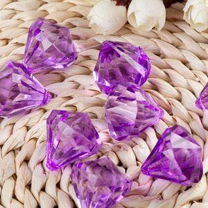 Acrylic <b>Beads</b> Round Brilliant Cut 73-74T For Jewelry Making - Product Image 3