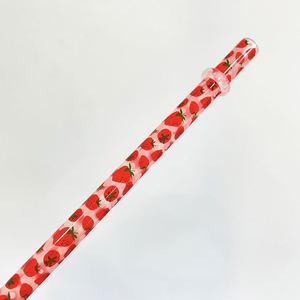 Cute Custom BPA Free <b>Plastic</b> <b>Straws</b> Strawberry Watermelon Halloween Printed <b>Drinking</b> <b>Straw</b> Bulk <b>Straws</b> for 16oz Glass Can - Product Image 2
