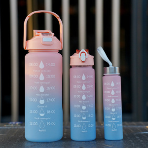 Hot Selling Three-Piece Gradient Water Bottle <b>Set</b> Food-Grade Odor-Free <b>Plastic</b> Easy Clean Comfortable Handle for Gym Outdoor Use - Product Image 6