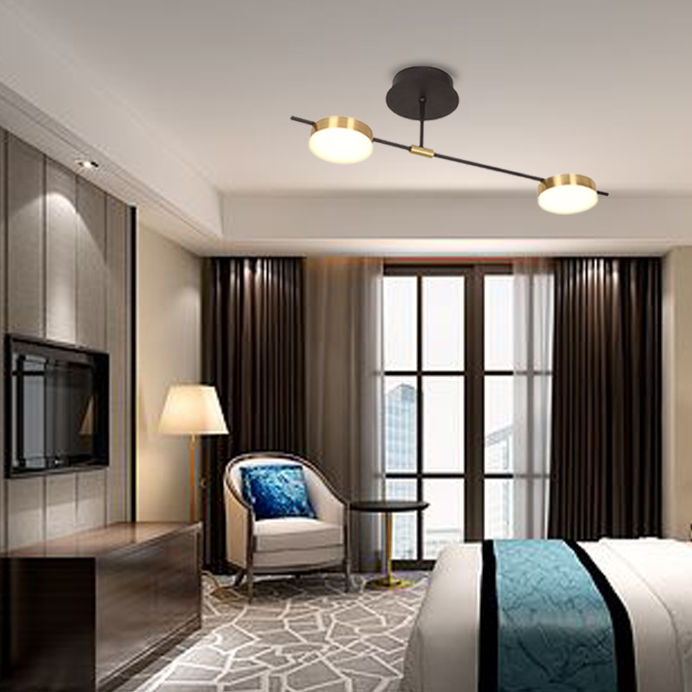 Modern 24W LED Ceiling Light Rated Adjustable Color Temperature for Home and Bedroom Acrylic Metal Base Lamp