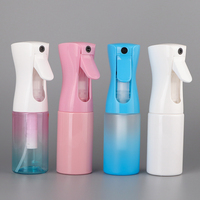 Bouteille de pulvérisation à gâchette brumeuse en plastique vente en gros 200ml 300ml 500ml bouteille de pulvérisation continue à brume Fine pour barbier d'eau