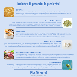 Complément Alimentaire Naturel Sans Gluten à Base de Plantes pour une Perte de Poids Continue et Efficace Nocturne – Idéal pour Hommes et Femmes - Product Image 2