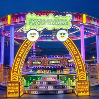 Manège en fibre de verre Crazy Tagada Disco Turntable pour parc d'attractions