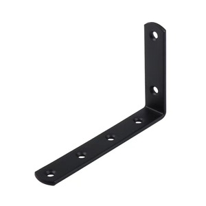 Connecteur d'angle en L 125*75*20 en acier noir pour étagères et supports de rangement - Product Image 4