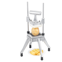 Machine à découper les frites motorisée en alliage d'aluminium, trancheuse à fruits et légumes en acier inoxydable, coupe-tranches en forme de cale