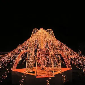 ไฟ LED ดิจิทัลสำหรับตกแต่งภูมิทัศน์เทศกาลคริสต์มาสไฟน้ำพุไฟตกแต่งสวนกลางแจ้ง