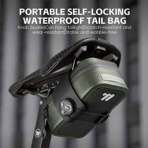 Sacoche de selle de vélo à fixation rapide WEST BIKING, sacoche arrière de vélo imperméable, sacoche de selle de vélo avec verrouillage par bouton - Product Image 2