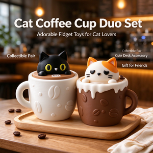แก้วกาแฟรูปแมว ของตกแต่งคลายเครียด พิมพ์ 3 มิติ แก้วน้ำแมวน่ารัก ของตกแต่งรูปแมวสำรวจโลก - Product Image 2