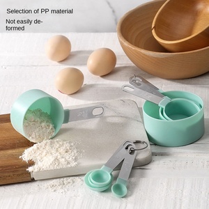 Stainless Steel Handle Metal Sustainable Large Capacity Measuring <b>Spoon</b> Cup 8-Piece Set <b>Coffee</b> Tea <b>Spoons</b> Gadgets Daily Use - Product Image 2
