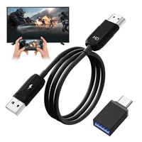 Adaptador Inalámbrico HDMI, Extensor HDMI Inalámbrico, Cable de Duplicación HDTV, Dispositivo de Transmisión para Duplicar YouTube y TikTok a la TV