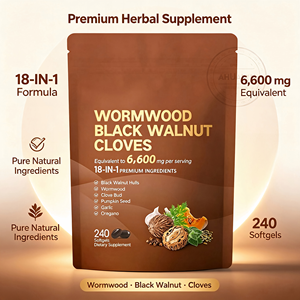 Complément alimentaire biologique Ahualyn Herbal Blend Softgels, mélange d'armoise, de noix noires et de clou de girofle, soutien immunitaire, bien-être quotidien, 240 capsules - Product Image 1