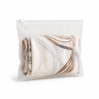 Sacs à fermeture éclair en PE givré pour vêtements d'été, sacs de rangement semi-transparents en CPE avec fermeture à glissière pour le voyage et la maison