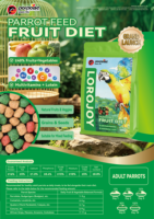 Porpoise LOROJOY Aliment pour oiseaux Petits perroquets Fruits Céréales 500g avec vitamines et minéraux