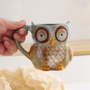 Simple Style 3D <strong>Owl</strong> Morning Ceramic <strong>Coffee</strong> <strong>Mug</strong> or Tea Cup - Product Image 5