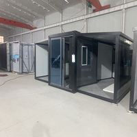 Maison conteneur carrée préfabriquée extensible, ignifuge et respirante - Modèle de solutions modernes pour appartements extérieurs et bureaux à domicile