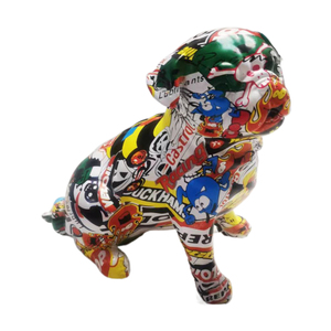Prezzo di fabbrica a buon mercato POP in fibra di vetro abbagliante <span class=keywords><strong>resina</strong></span> colorata scultura graffiti <span class=keywords><strong>palloncino</strong></span> <span class=keywords><strong>cane</strong></span> - Product Image 4
