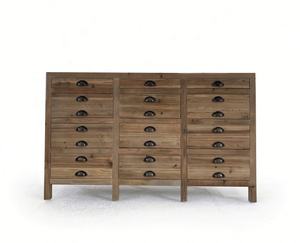 Cómoda de Madera Maciza Reciclada Estilo Vintage HL555, Mueble de Estilo Antiguo para Cocina y Comedor - Product Image 4