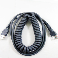 Cable de resorte retráctil para Datalogic GD4130 QM2130 GPS4490 QD2131 QD2330 GD4430 QW2100 QW2120 5V Longitud del cable USB 3M 5M
