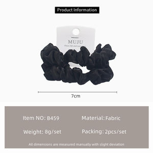 2 Stück Fascina teurs Pour Femmes Haar bänder Hochela tisches Haar zubehör Femme Solid Color Haar gummis für Mädchen - Product Image 5