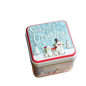Boîte carrée en fer blanc 2026, petite, très vendue, pour cadeaux de Noël, emballage, bonbons - Product Image 6