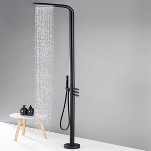 Douche solaire extérieure en acier inoxydable, adaptée aux piscines, aux jardins domestiques, équipée d'une douchette et d'une douche pour les pieds. - Product Image 3