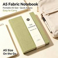 Carnet de notes scolaire A5 en lin, couverture rigide, 200 pages lignées, mise en page classique, reliure durable, haute qualité