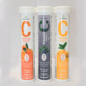 Tabletas Efervescentes OEM de Naranja, Limón y Arándano con Vitamina C, Bebida Energética de Disolución Instantánea, Tabletas Efervescentes a Granel - Product Image 1