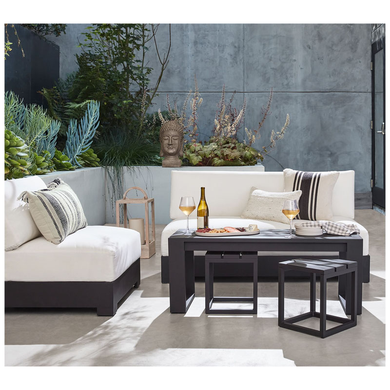 New aluminum casting outdoor furniture sofa set outdoor patio sofa metal high-end garden sofa