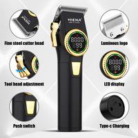 Tondeuse professionnelle sans fil VGR V-001 Salon Series pour hommes, à grande vitesse, en acier inoxydable, rechargeable par USB