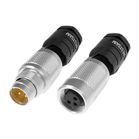 Connecteur à vis mâle/femelle M9 DIN, étanche IP67, 2/3/4/5/7/8 broches, semi-plastique, pour assemblage sur site