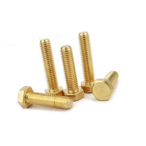 맞춤형 황동 나사 고품질 육각 머리 볼트 평평한 육각 머리 풀 스레드 구리 황동 볼트 구리 육각 나사 - Product Image 5