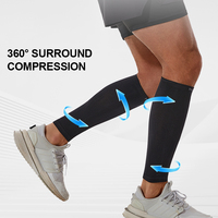 2349 # Manchons de compression personnalisés avec logo pour mollets, anti-humidité, élastiques, pour le sport, antidérapants, pour la course à pied, vente en gros