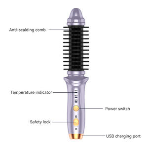 XBH portatile Mini piastra per <span class=keywords><strong>capelli</strong></span> senza fili USB doppia funzione stecca dritta <span class=keywords><strong>capelli</strong></span> aria ceramica arricciacapelli <span class=keywords><strong>spazzola</strong></span> <span class=keywords><strong>elettrica</strong></span> - Product Image 4