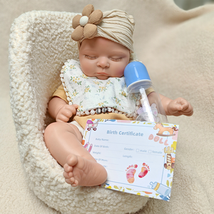 Cậu bé mũm mĩm tái sinh bé búp bê 18inch sơn ngủ trẻ sơ sinh bé kích thước 3D da có thể nhìn thấy tĩnh mạch thu nghệ thuật búp bê - Product Image 4