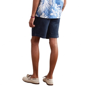 Pantalones Cortos Casuales de Verano con Logotipo Personalizado para Hombre, Pierna Recta, Algodón, Corduroy, Cintura Elástica con Cordón - Product Image 4
