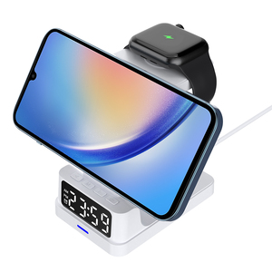 Nuevo Cargador Inalámbrico Magnético 5 <span class=keywords><strong>en</strong></span> 1 con Reloj <span class=keywords><strong>Despertador</strong></span>, Estación de Carga Rápida de 15W para Teléfonos Móviles, Llegada <span class=keywords><strong>en</strong></span> 2026 - Product Image 5