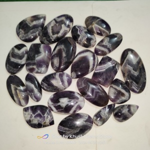 Lot de pierres précieuses en vrac améthyste Chevron naturel de forme mixte comprenant du quartz blanc en cristal rond pour la fabrication de bijoux - Product Image 1