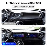 Autoradio multimédia GPS Navi sans fil CarPlay MOOKAKA double écran 12,3 pouces Android 15 pour Chevrolet Camaro 2016-2018
