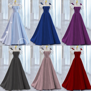 Vestido de Noche de Lujo Elegante y Sexy Personalizado con Escote Bote, Lazo Largo, Mangas Abullonadas para Baile de Graduación y Fiesta Nupcial - Product Image 3