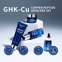 Sérum Peptidique de Cuivre Bleu GHK-Cu Haute Pureté OEM – Coffret 4 Pièces pour Réparation Cutanée, Anti-Âge, Raffermissement Visage et Corps, Réduction des Rides