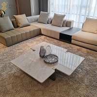 Table basse en marbre irrégulier de style minimaliste italien YUSHI Creative Design pour la décoration de l'appartement, de l'hôtel et du salon