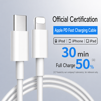 Nouvel adaptateur USB-C PD rapide 20W pour chargeur iPhone, câble de données USB-C vers Lightning, chargeurs pour iPhone 14 13 12