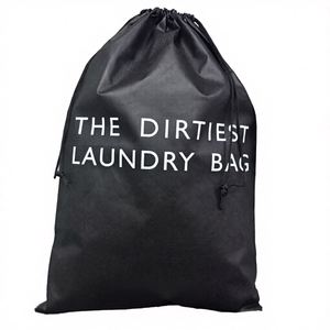 Sacs à cordon écologiques en non-tissé avec logo personnalisé en sérigraphie pour cravates - Product Image 4