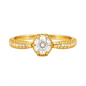 Rose Gold Plated 925 Sterling <b>Silver</b> Pear Cut <b>Solitaire</b> <b>Ring</b> Moissanite Accented Band Luxury Engagement <b>Ring</b> for Her - Product Image 1