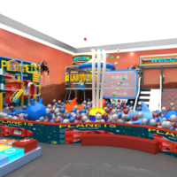 Aoleao - Parque Infantil Personalizado con Tobogán y Trampolín con Temática Espacial, Instalación de Entretenimiento Interior para Niños, Certificado por CE y TUV