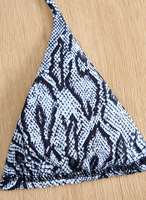 Ensemble deux pièces pour femme 2025, motif serpent, taille haute, bikini bandeau, fait main, extensible, séchage rapide, maillot de bain européen et américain