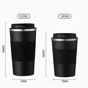 Customized Gift 304 Stainless Steel 380ml/510ml Modern Star Pattern Insulated Travel Coffee Mugs <b>Push</b>-Pull Cap Wholesale Bulk - Product Image 3